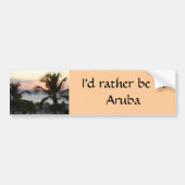 Eagle Beach Aruba Sunset Bumpersticker (Voorkant)