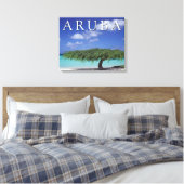 Eagle Beach | Caraïben, Aruba Canvas Afdruk (Insitu (Slaapkamer))