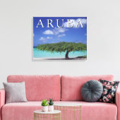 Eagle Beach | Caraïben, Aruba Canvas Afdruk (Insitu (Woonkamer))
