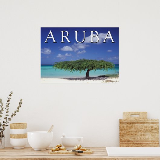 Eagle Beach | Caraïben, Aruba Poster (Keuken)
