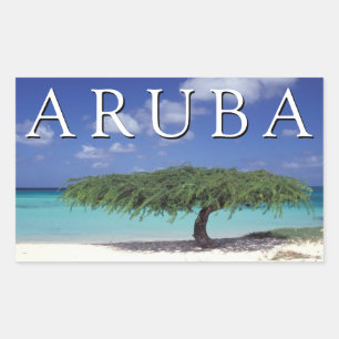Eagle Beach   Caraïben, Aruba Rechthoekige Sticker