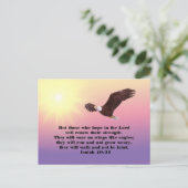 Eagle Bible Verse Hope and Sterke Briefkaart (Staand voorkant)