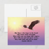 Eagle Bible Verse Hope and Sterke Briefkaart (Voorkant / Achterkant)