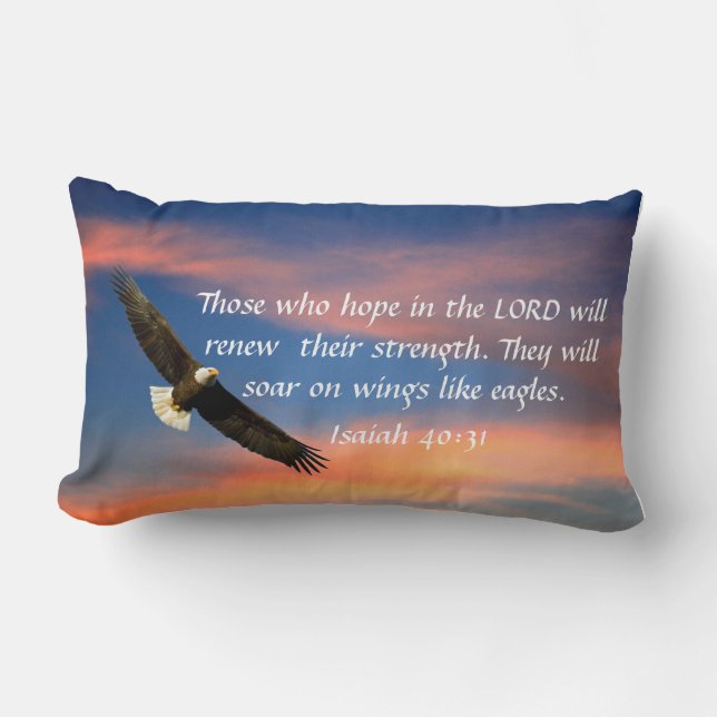 Eagle bible verse Isaiah 40:31 kussen (Voorkant)