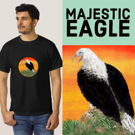 Eagle bij zonsondergang in het hart van de vrede t-shirt