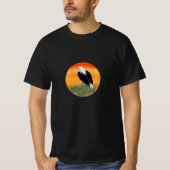Eagle bij zonsondergang in het hart van de vrede t-shirt (Voorkant)
