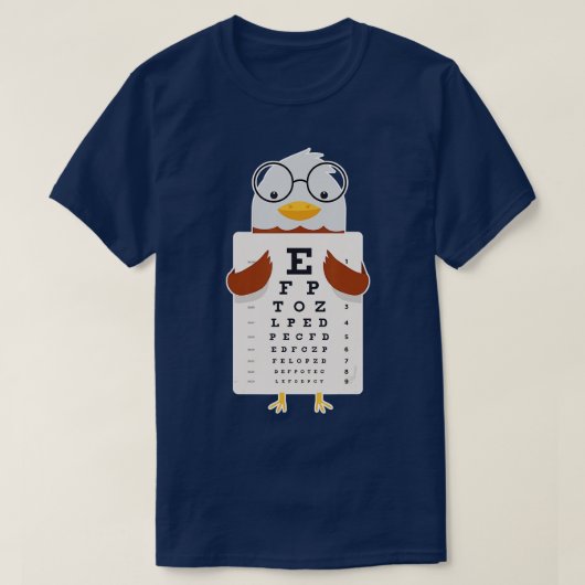 Eagle Bird Eye Grafiek Snellen Grafiek T-shirt (Design voorkant)