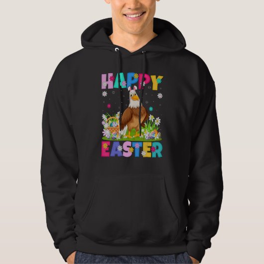 Eagle Bird Happy Paaster Bunny Eagle Easter Sunda Hoodie (Voorkant)