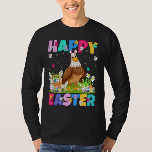 Eagle Bird Happy Paaster Bunny Eagle Easter Sunda T-shirt (Voorkant)