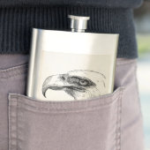 Eagle Bird Head, speciaal gepersonaliseerde Eagle Heupfles (Voorbeeld)