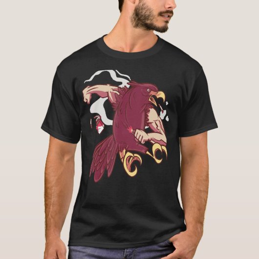 Eagle Bird of Prey White Head Zee Eagle Hawk Habic T-shirt (Voorkant)