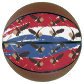 Eagle Bird USA Patriotic American Flag Basketbal (Voorkant)