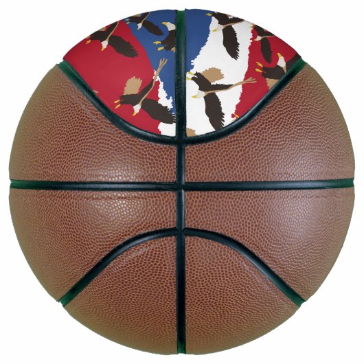 Eagle Bird USA Patriotic American Flag Basketbal (Rechts)