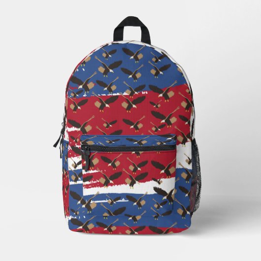 Eagle Bird USA Patriotic American Flag Bedrukte Rugzak (Voorkant)