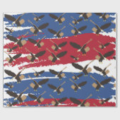 Eagle Bird USA Patriotic American Flag Cadeaupapier (Vlak)
