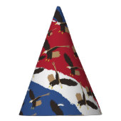 Eagle Bird USA Patriotic American Flag Feesthoedjes (Rechts)
