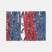 Eagle Bird USA Patriotic American Flag Fleece Deken (Voorkant (Horizontaal))