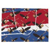 Eagle Bird USA Patriotic American Flag Groot Cadeauzakje (Achterkant)