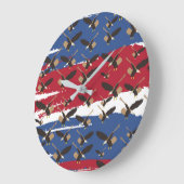 Eagle Bird USA Patriotic American Flag  Grote Klok (Hoek)