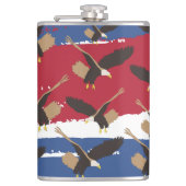 Eagle Bird USA Patriotic American Flag Heupfles (Voorkant)