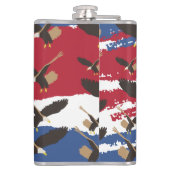 Eagle Bird USA Patriotic American Flag Heupfles (Achterkant)