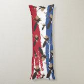 Eagle Bird USA Patriotic American Flag Lichaamskussen (Achterkant (Verticaal))