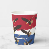 Eagle Bird USA Patriotic American Flag Papieren Bekers (Links)