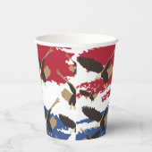 Eagle Bird USA Patriotic American Flag Papieren Bekers (Rechts)