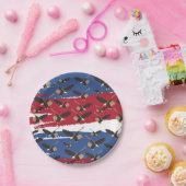 Eagle Bird USA Patriotic American Flag Papieren Bordje (Feest)