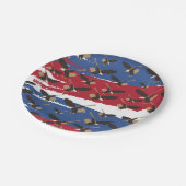Eagle Bird USA Patriotic American Flag Papieren Bordje (Gekanteld)