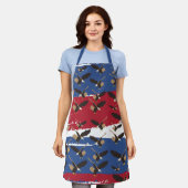 Eagle Bird USA Patriotic American Flag Schort (Gedragen)