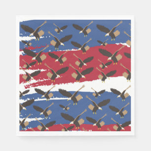 Eagle Bird USA Patriotic American Flag Servet