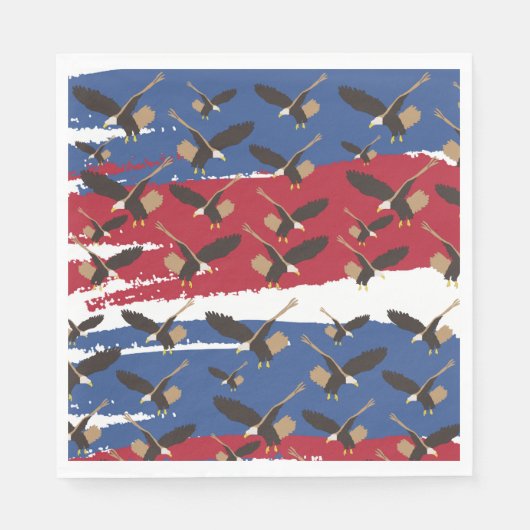 Eagle Bird USA Patriotic American Flag Servet (Voorkant)