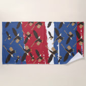 Eagle Bird USA Patriotic American Flag Strandlaken (Voorkant)