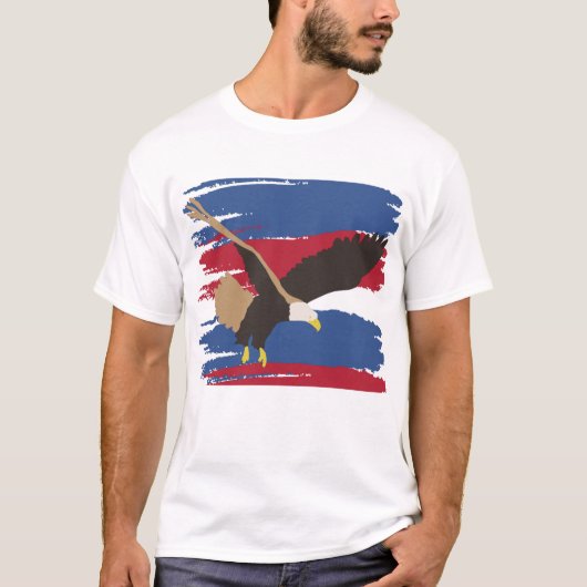 Eagle Bird USA Patriotic American Flag T-shirt (Voorkant)