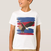 Eagle Bird USA Patriotic American Flag T-shirt (Voorkant)