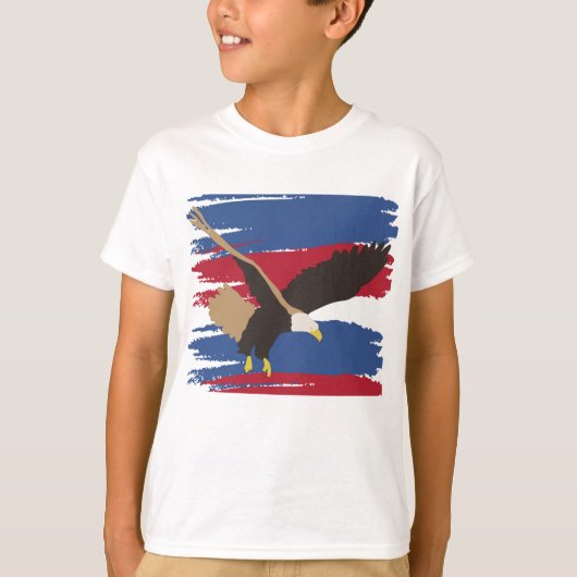 Eagle Bird USA Patriotic American Flag T-shirt (Voorkant)