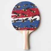 Eagle Bird USA Patriotic American Flag Tafeltennisbatje (Voorkant)