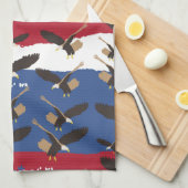 Eagle Bird USA Patriotic American Flag Theedoek (Quarter Fold)