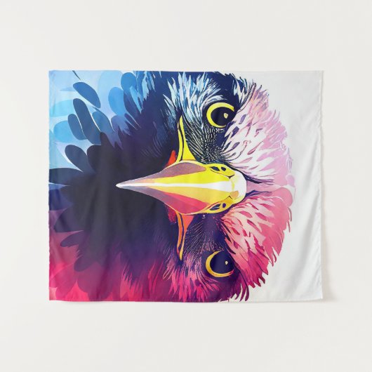 Eagle Bird Wild Natuur Dier Kleur Art Schilderij Wandkleed (Voorkant (horizontaal))