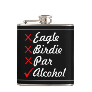 Eagle Birdie Par Alcohol Humor Heupfles
