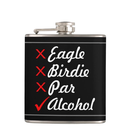 Eagle Birdie Par Alcohol Humor Heupfles (Voorkant)