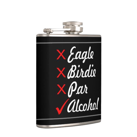 Eagle Birdie Par Alcohol Humor Heupfles (Rechts)