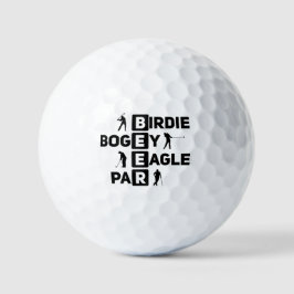 Eagle Birdie Par Bogey Beer grappig Golfballen