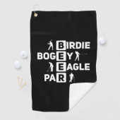 Eagle Birdie Par Bogey Beer grappig Golfhanddoek (Insitu)