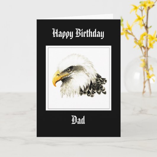 Eagle - Birthday Pap, grappige militaire Kaart (Gele Bloem)