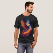 Eagle Blaze: Fiery Design T-shirt" T-shirt (Voorkant volledig)