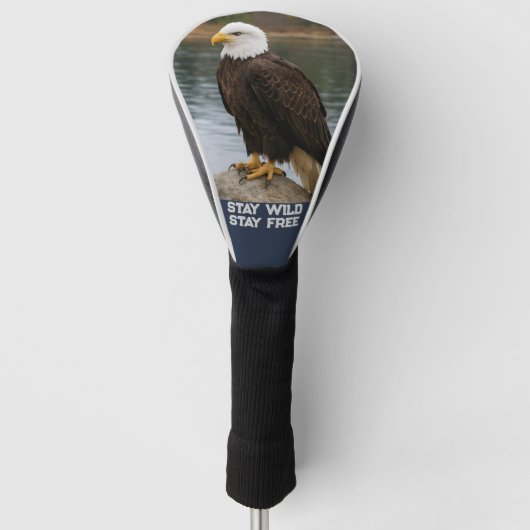 Eagle Blijf Wild Blijf Vrij Golfheadcover (Voorkant)