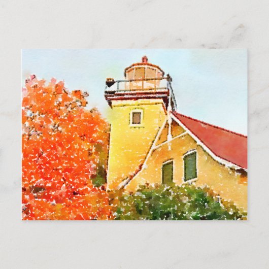 Eagle Bluff Lighthouse, door County, Wisconsin Briefkaart (Voorkant)