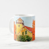 Eagle Bluff Lighthouse, door County, Wisconsin Koffiemok (Voorkant links)